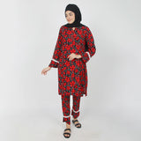 Women's Printed Co-Ord Set - Red, Women Co-Ord Set, Chase Value, Chase Value