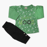 Newborn Girls Full Sleeves Suit - Green, Newborn Girls Winterwear, Chase Value, Chase Value