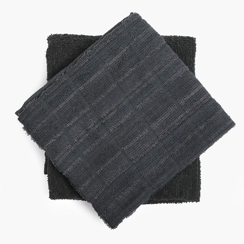 Terry Tea Towels Pack Of 2 - Dark Grey, Kitchen Accessories, Chase Value, Chase Value