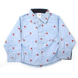 Newborn Boys Full Sleeves Shirt - Sky Blue, Newborn Boys Winterwear, Chase Value, Chase Value