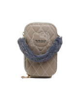 Women's Wallet with Fur Handle