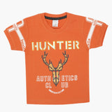 Boys Half Sleeves T-Shirt - Rust, Boys T-Shirts, Chase Value, Chase Value