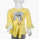 Girls Full Sleeves T-Shirt - Yellow, Girls T-Shirts, Chase Value, Chase Value