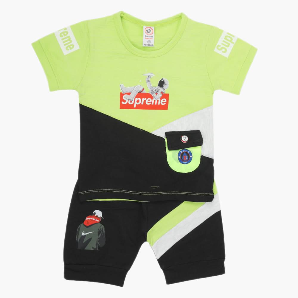 Boys Half Sleeves Suit - Green, Boys Sets & Suits, Chase Value, Chase Value