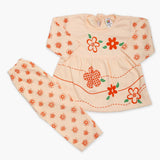 Newborn Girls Full Sleeves Suit - Orange, Newborn Girls Winterwear, Chase Value, Chase Value
