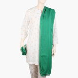 Women's Embroidered Lawn Dupatta - Olive Green, Women Shawls & Scarves, Chase Value, Chase Value
