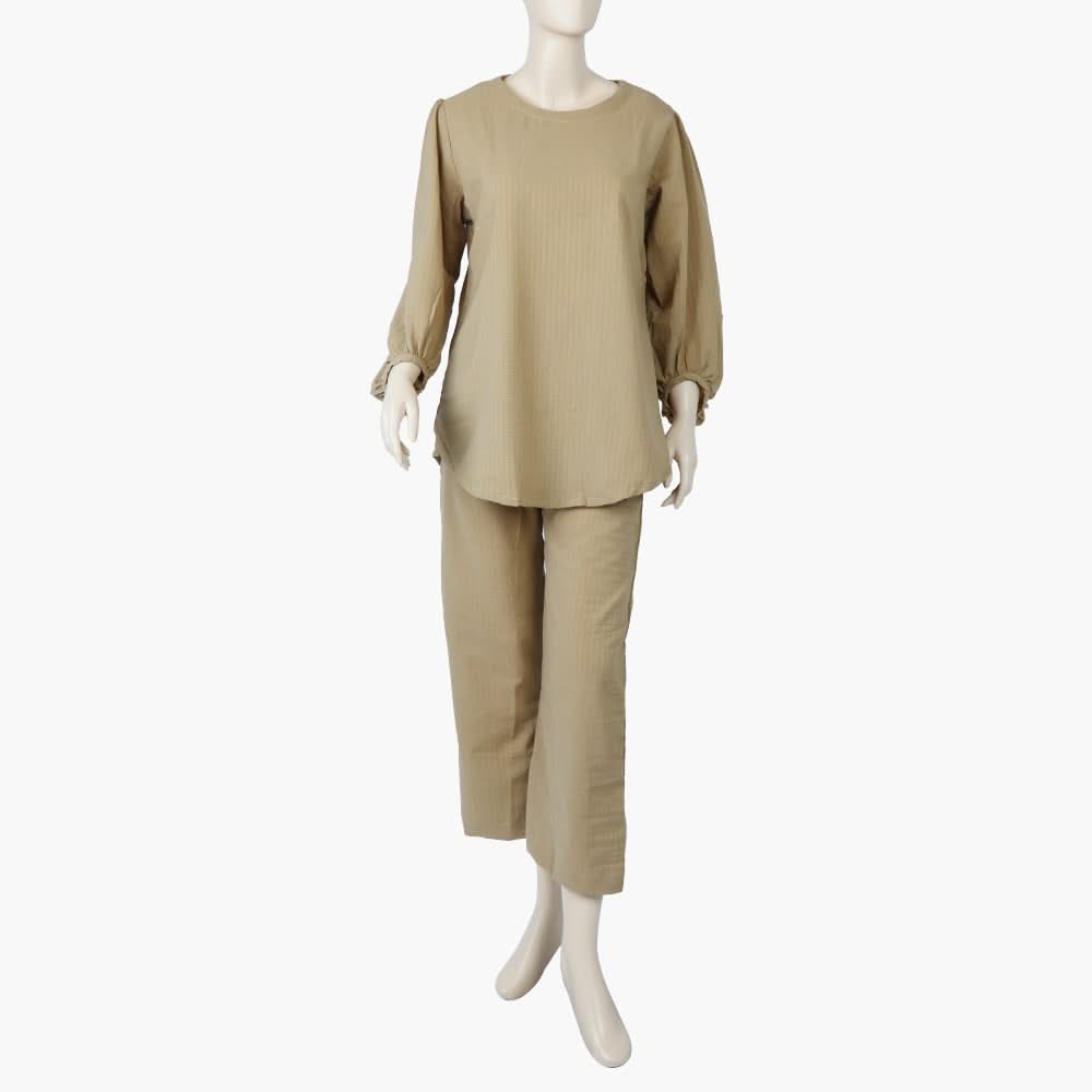 Women's Western 2 Pcs Suit - Brown, Women Night Suit, Chase Value, Chase Value