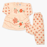 Newborn Girls Full Sleeves Suit - Orange, Newborn Girls Winterwear, Chase Value, Chase Value