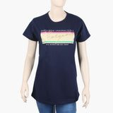 Women's Half Sleeves T-Shirt - Navy Blue, Women T-Shirts & Tops, Chase Value, Chase Value