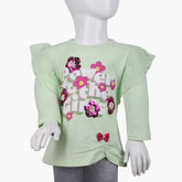 Girls Full Sleeves T-Shirt - Cyan, Girls T-Shirts, Chase Value, Chase Value