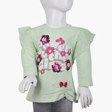 Girls Full Sleeves T-Shirt - Cyan, Girls T-Shirts, Chase Value, Chase Value