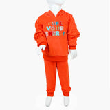 Girls Velour Tracksuit - Orange, Girls Suits, Chase Value, Chase Value