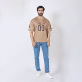 Eminent Men's Half Sleeves Printed T-Shirt - Light Brown, Men's T-Shirts & Polos, Eminent, Chase Value
