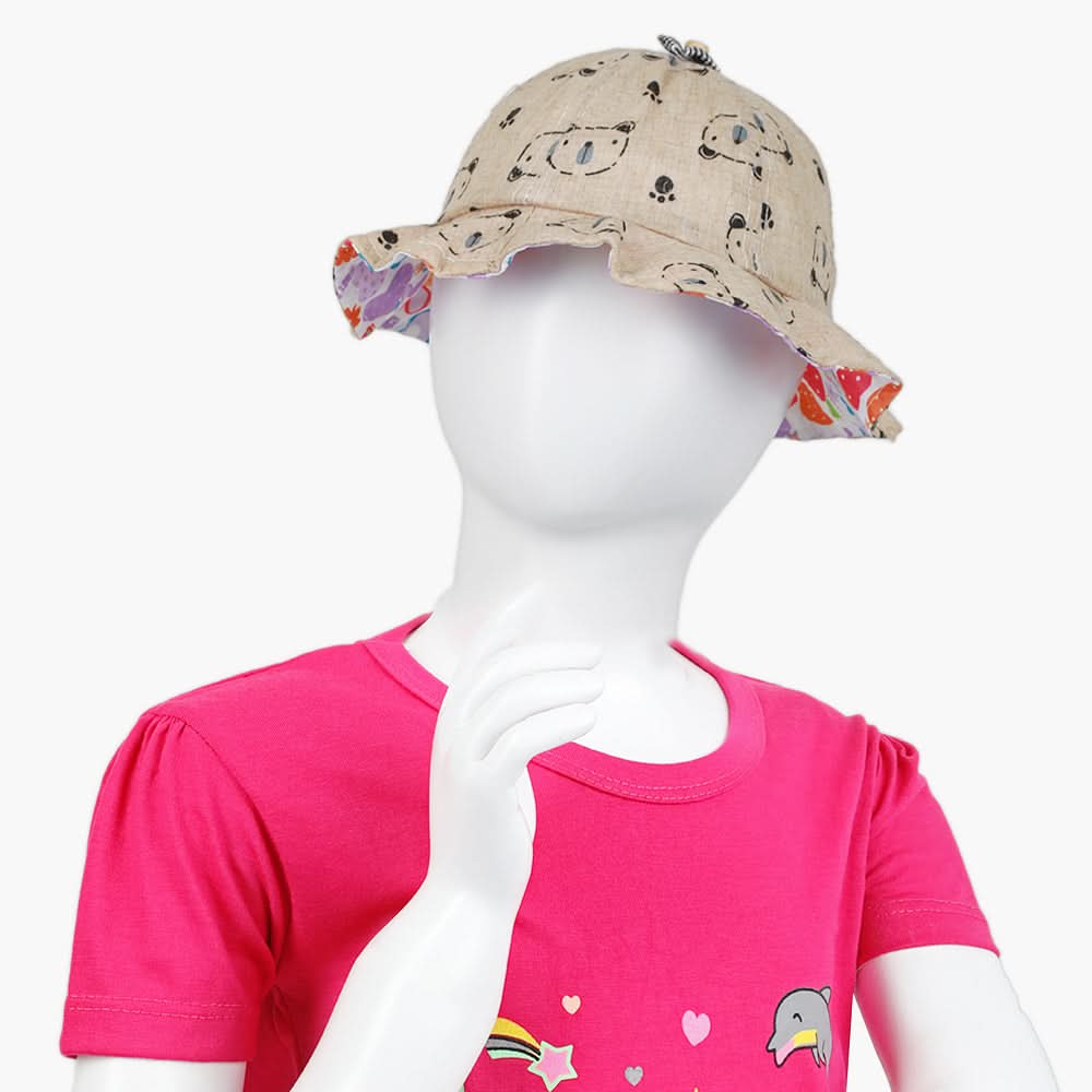 Girls Floppy Cap - Light Brown, Girls Caps & Hats, Chase Value, Chase Value