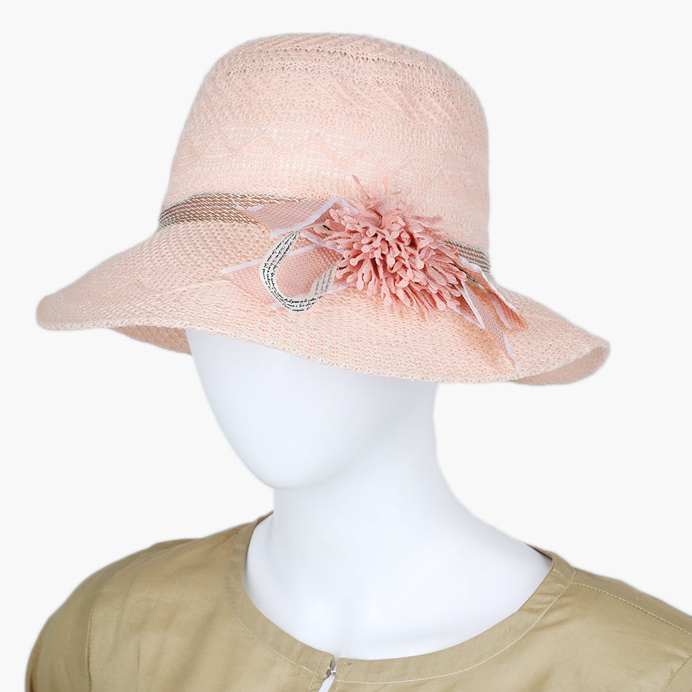 Women's Floppy Hat - Peach, Women Hats & Caps, Chase Value, Chase Value