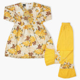 Girls Embroidered Shalwar Suit - Yellow, Girls Shalwar Kameez, Chase Value, Chase Value