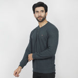 Men's Full Sleeves T-Shirt - Steel Green, Men's T-Shirts & Polos, Chase Value, Chase Value