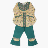 Girls Embroidered Shalwar Suit - Skin, Girls Shalwar Kameez, Chase Value, Chase Value