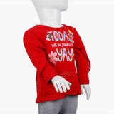 Girls Full Sleeves T-Shirt - Red, Girls T-Shirts, Chase Value, Chase Value