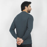 Men's Full Sleeves T-Shirt - Steel Green, Men's T-Shirts & Polos, Chase Value, Chase Value