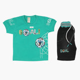 Boys Half Sleeves Suit - Green, Boys Sets & Suits, Chase Value, Chase Value
