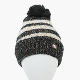 Women's Woolen Striper Cap - Black, Women Hats & Caps, Chase Value, Chase Value