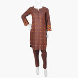 Women's Chambray 2 Pcs Suit - Rust, Women Shalwar Suits, Chase Value, Chase Value