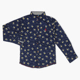 Boys Full Sleeves Shirt - Dark Blue, Boys Shirts, Chase Value, Chase Value