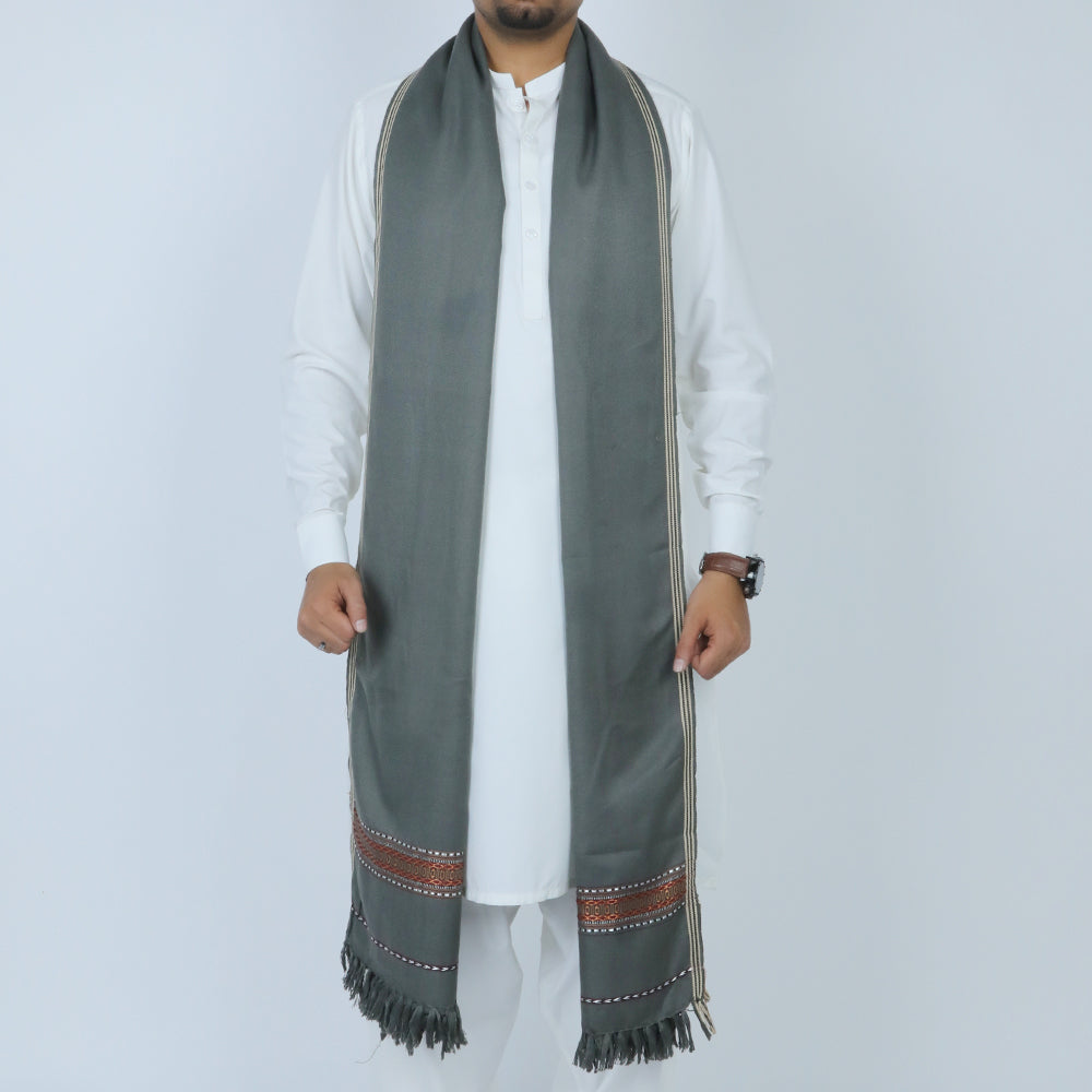 Men’s Winter Shawl - Grey, Men's Shawls & Mufflers, Chase Value, Chase Value