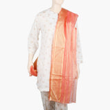 Women's Organza Stripe Dupatta - Peach, Women Dupatta, Chase Value, Chase Value