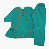 Girls Embroidered Shalwar Suit - Sea Green, Girls Shalwar Kameez, Chase Value, Chase Value