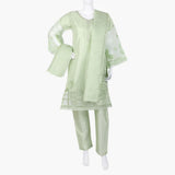 Women's Organza Fancy 03Pcs Suit - Light Green, Women Shalwar Suits, Chase Value, Chase Value
