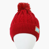 Women's Woolen Cap - Red, Women Hats & Caps, Chase Value, Chase Value