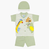 Newborn Boys Half Sleeves Suit - Green, Newborn Boys Sets & Suits, Chase Value, Chase Value