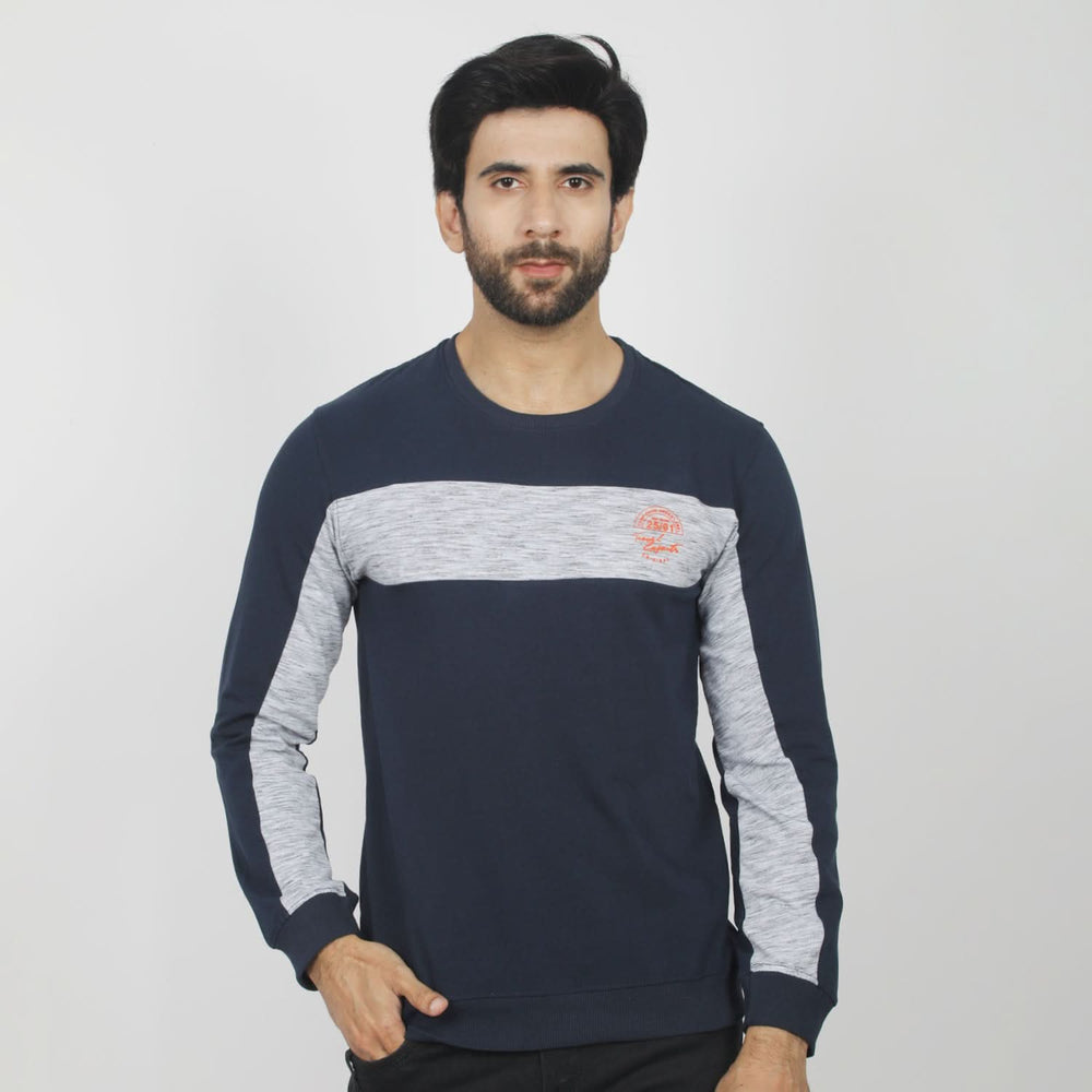 Men's Full Sleeves Sweat Shirt - Navy Blue, Men's Sweater & Sweat Shirts, Chase Value, Chase Value