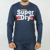 Men's Printed Full Sleeves T-Shirt - Navy Blue, Men's T-Shirts & Polos, Chase Value, Chase Value