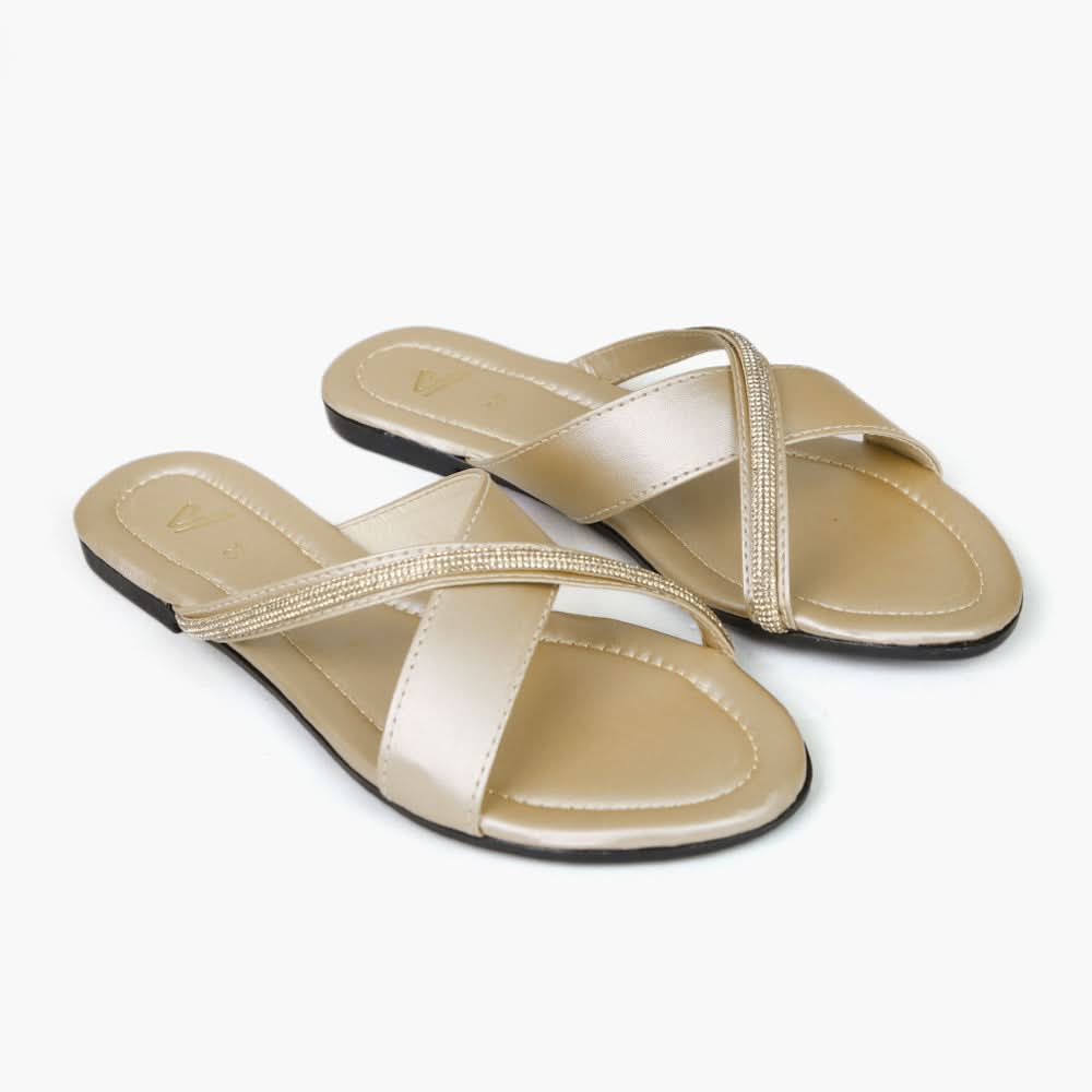 Women's Slipper - Golden, Women Slippers, Chase Value, Chase Value