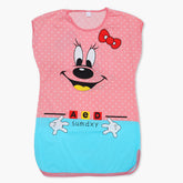 Women's Long Nighty T-Shirt - Pink, Women Night Suit, Chase Value, Chase Value