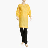 Women's Embroidered Kurti - Yellow, Women Ready Kurtis, Chase Value, Chase Value