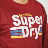 Men's Printed Full Sleeves T-Shirt - Maroon, Men's T-Shirts & Polos, Chase Value, Chase Value