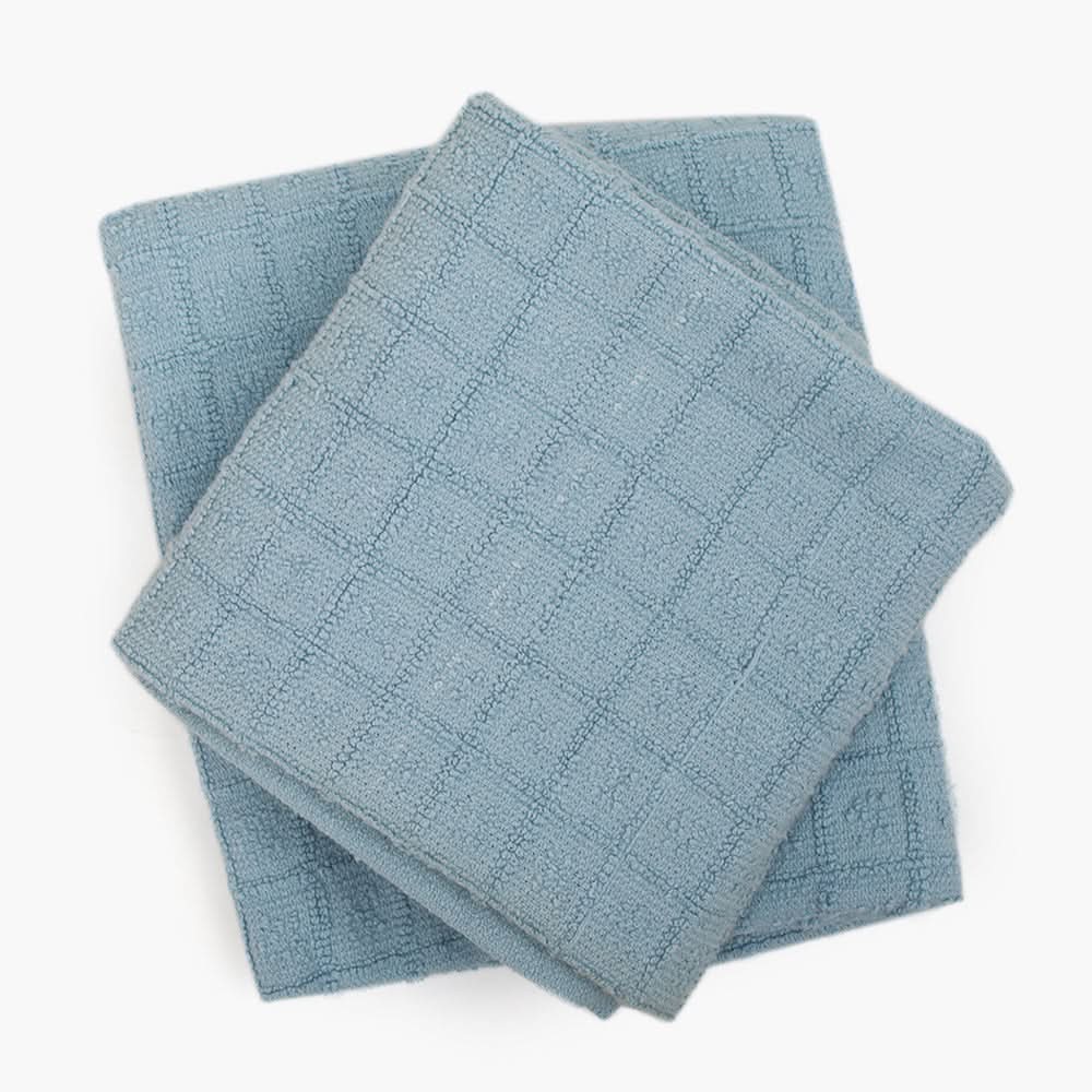 Terry Tea Towels Pack Of 2 - Light Blue, Kitchen Accessories, Chase Value, Chase Value
