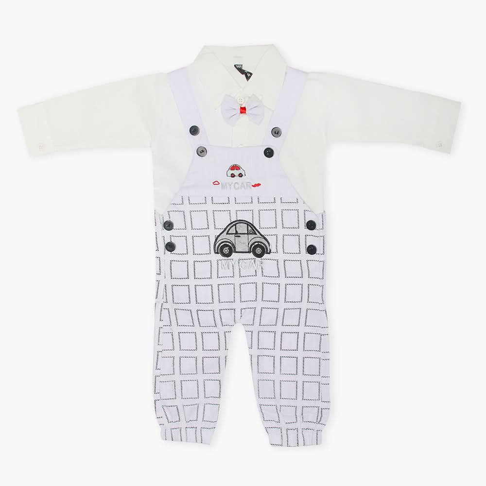 Newborn Boys Full Sleeves Romper 2pcs - Light Purple, Newborn Boys Winterwear, Chase Value, Chase Value