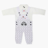 Newborn Boys Full Sleeves Romper 2pcs - Light Purple, Newborn Boys Winterwear, Chase Value, Chase Value