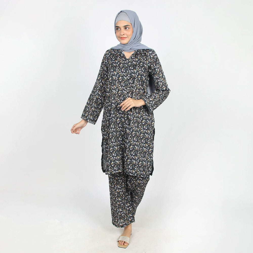 Women's Printed Co-Ord Set - Black, Women Co-Ord Set, Chase Value, Chase Value