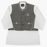 Boys Shalwar Suit With Waistcoats - White, Boys Shalwar Kameez, Chase Value, Chase Value
