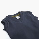 Newborn Boys Sleevesless Sweater - Steel Blue, Newborn Boys Winterwear, Chase Value, Chase Value