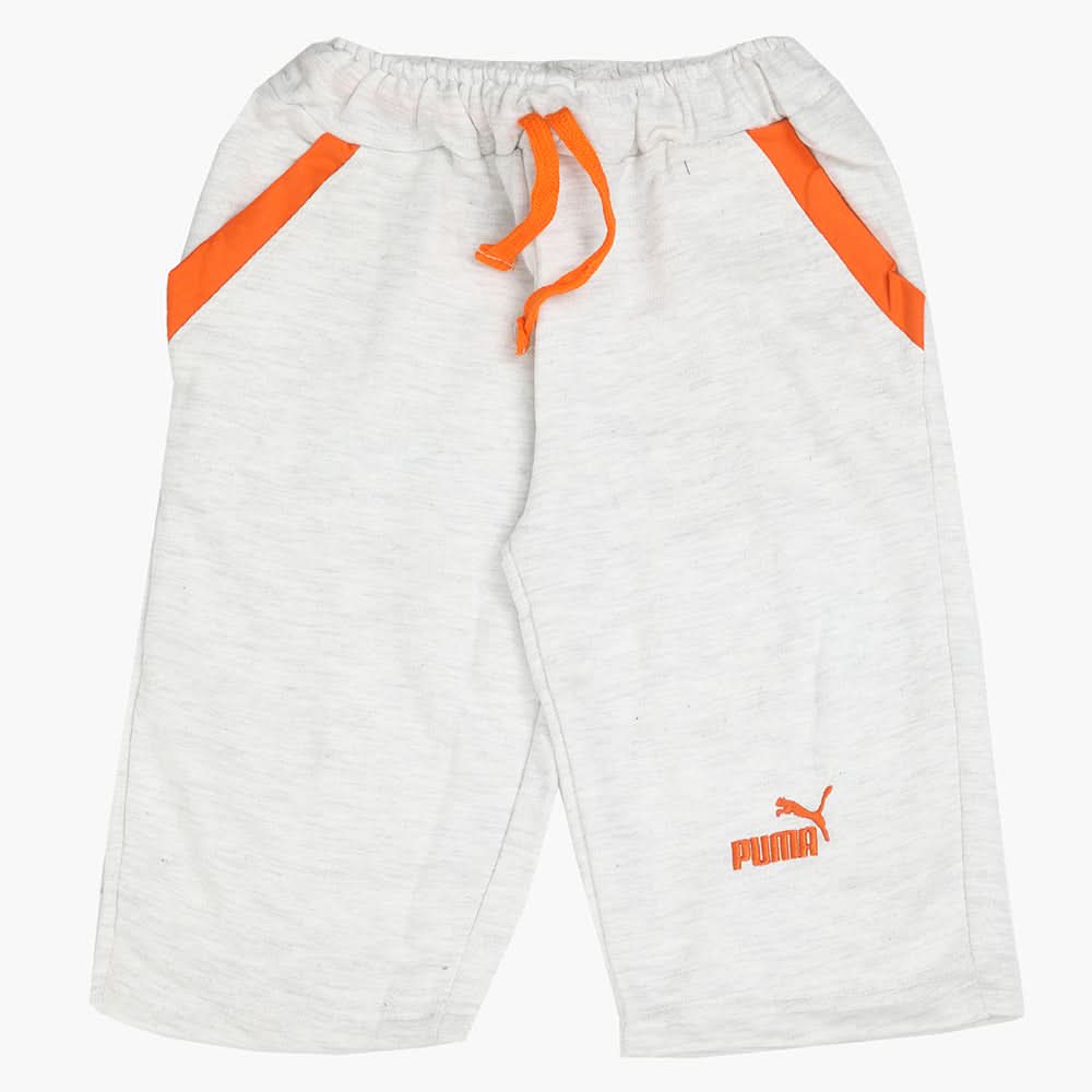 Boys Knitted Bermuda - Ash White, Boys Shorts, Chase Value, Chase Value