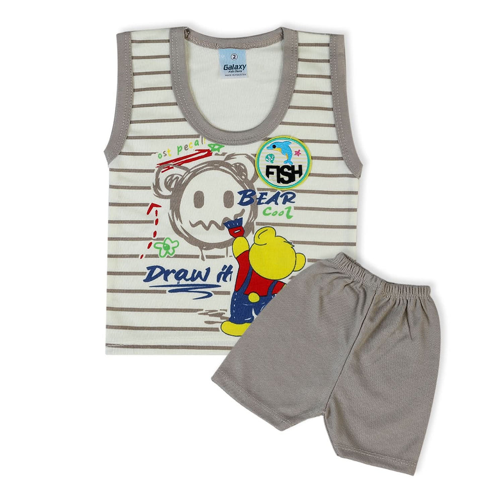 Newborn Boys Sando Suit - Grey, Newborn Boys Sets & Suits, Chase Value, Chase Value