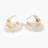 Women's Ear Hoops - White, Women Earrings & Tops, Chase Value, Chase Value