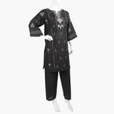 Women's Embroidered 2Pcs Suit - Black, Women Shalwar Suits, Chase Value, Chase Value